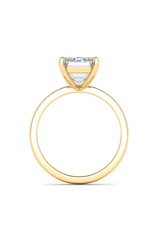 Shop Hautecarat Emerald Cut Lab Created Diamond 18k Gold Ring In 18k Yellow Gold