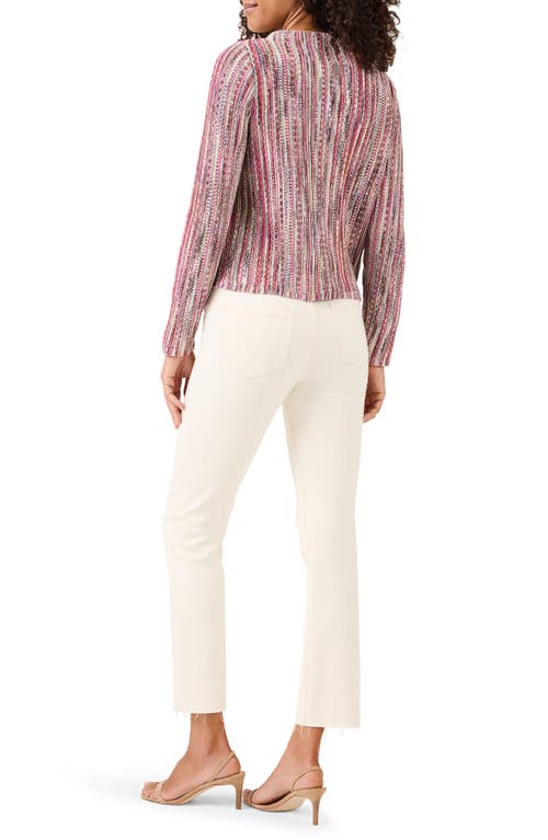 Shop Nic + Zoe Nic+zoe From The Top Stripe Sweater In Pink Multi