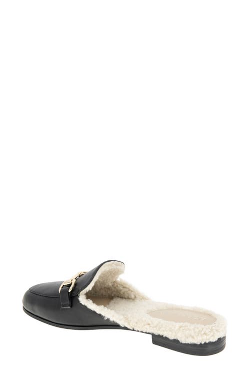 Shop Bcbg Zorie 4 Faux Shearling Lined Bit Mule In Black/faux Shearling