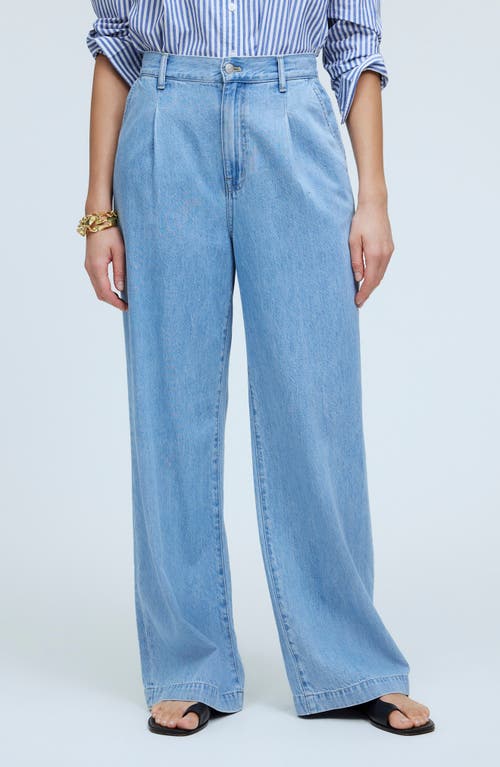 Madewell The Harlow High Waist Wide Leg Jeans Benicia Wash at Nordstrom,