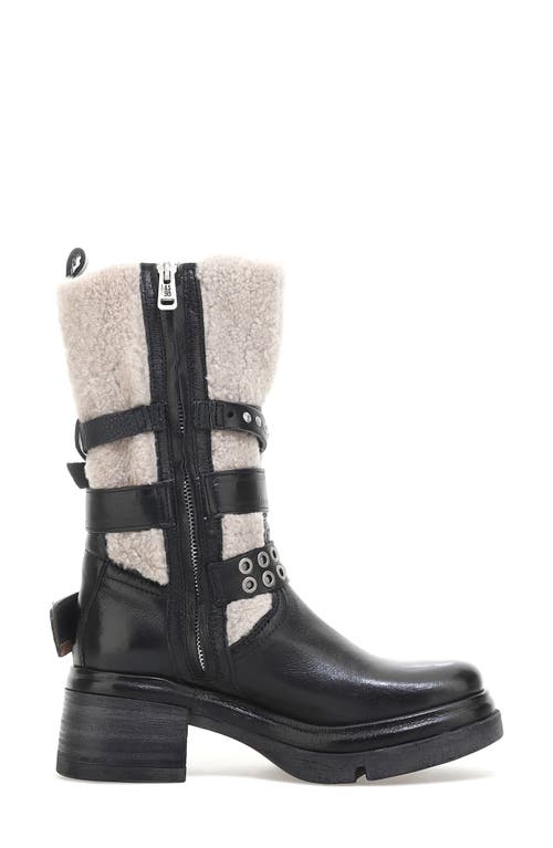 Shop As98 A.s.98 Emmons Genuine Shearling Boot In Black