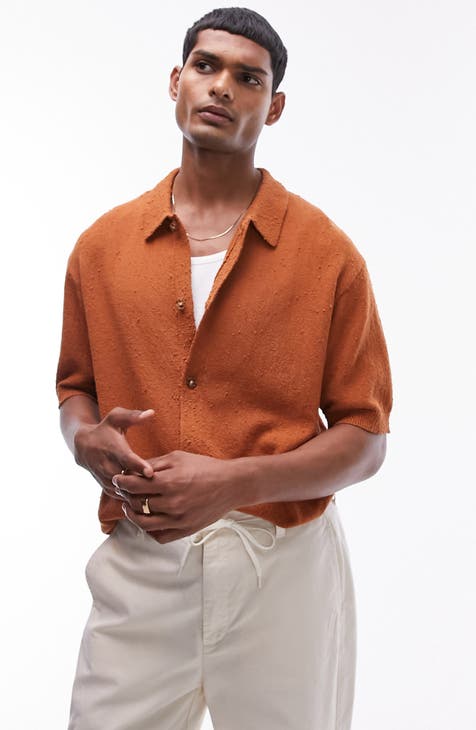Textured Button-Up Cardigan Shirt
