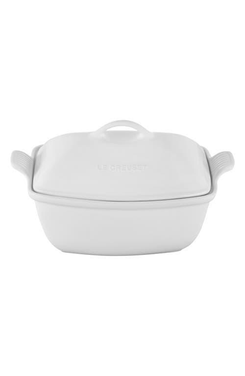 Le Creuset Heritage Stoneware Deep Covered Baker in White at Nordstrom, Size 4.5 Qt