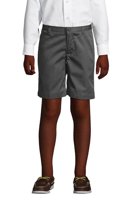 Shop Lands' End School Uniform Boys Plain Front Blend Chino Shorts In Arctic Gray