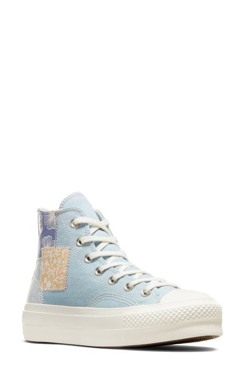 Converse Chuck Taylor® All Star® Lift High Top Platform Trainer In Blue/blue/egret