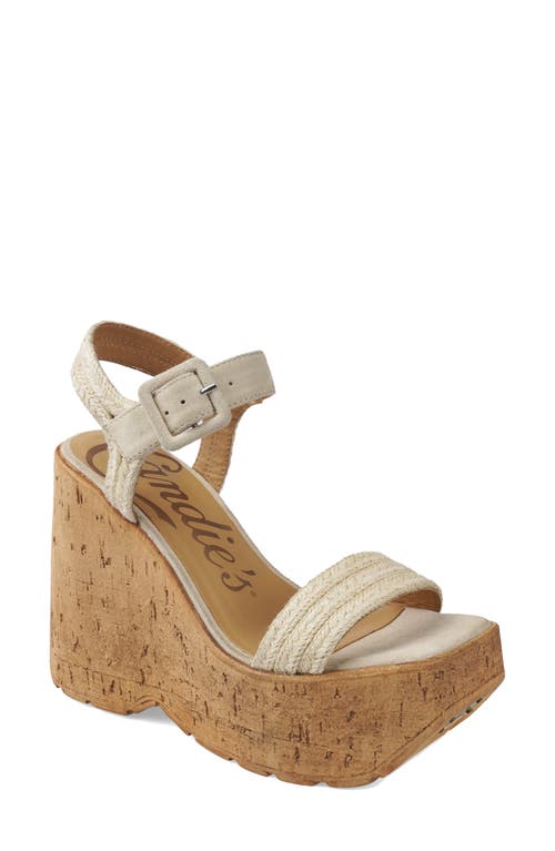 Candie's Shalina Platform Wedge Sandal in Natural Jute