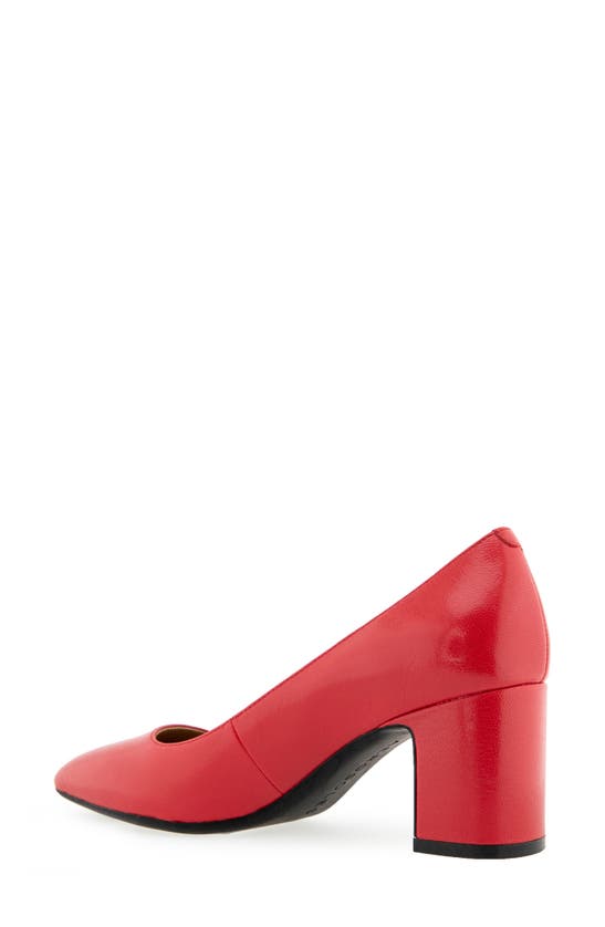 Shop Aerosoles Minetta Almond Toe Pump In Racing Red Leather