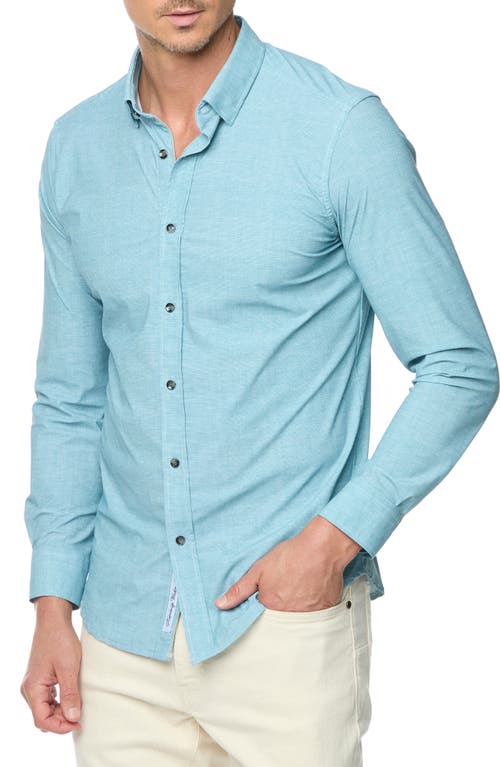 Robert Graham Renley Long Sleeve Button Down Shirt In Teal