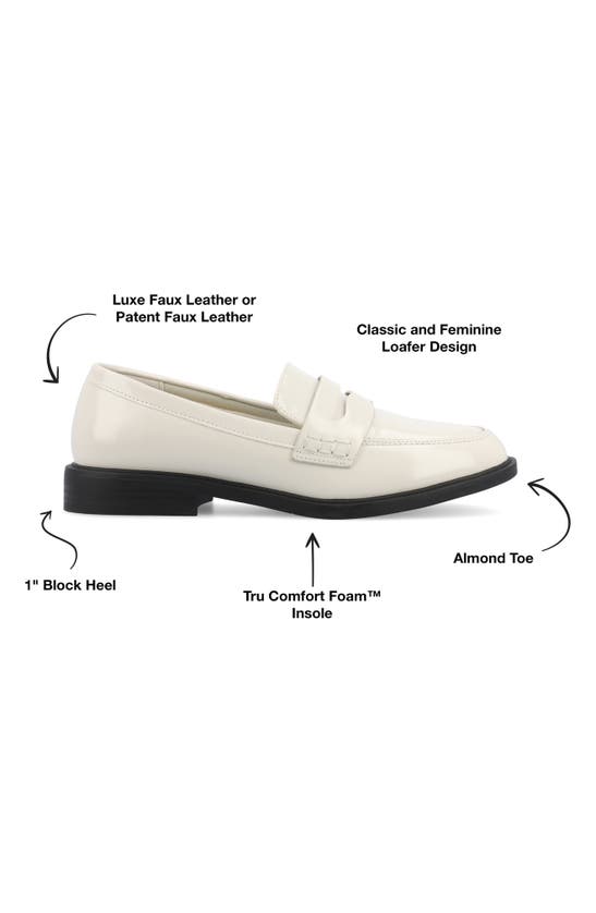 Shop Journee Collection Raichel Penny Loafer In Bone