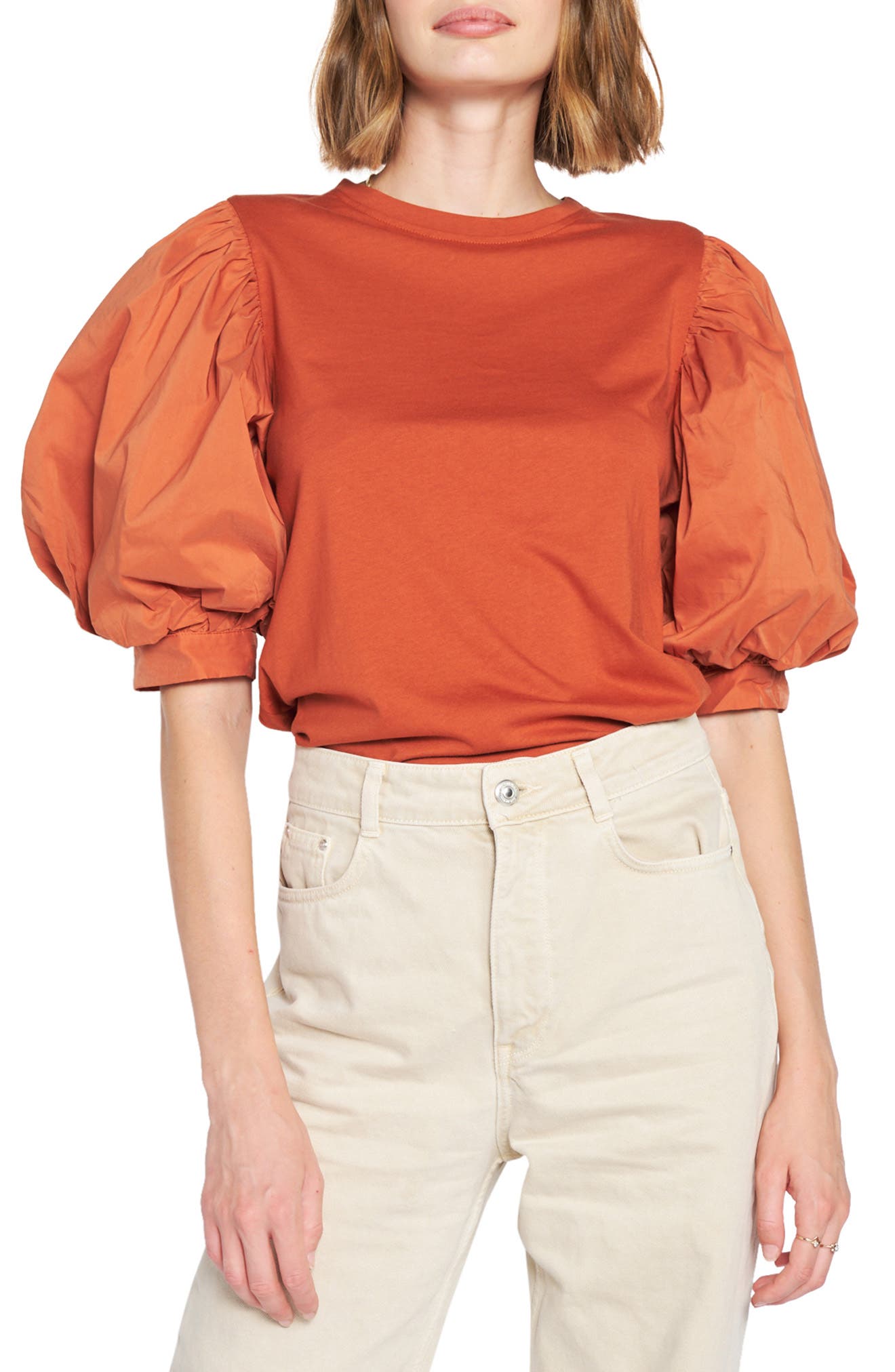 puff sleeve tee shirts