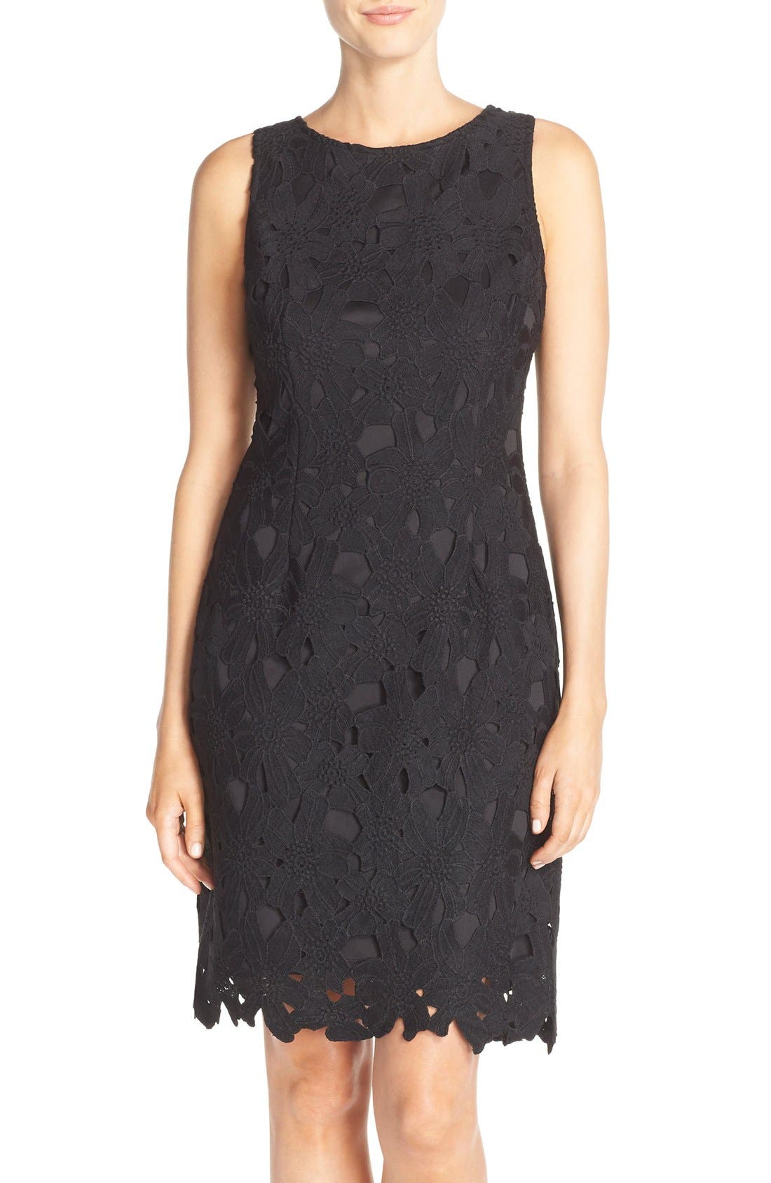 Chetta B Sleeveless Lace Sheath Dress | Nordstrom