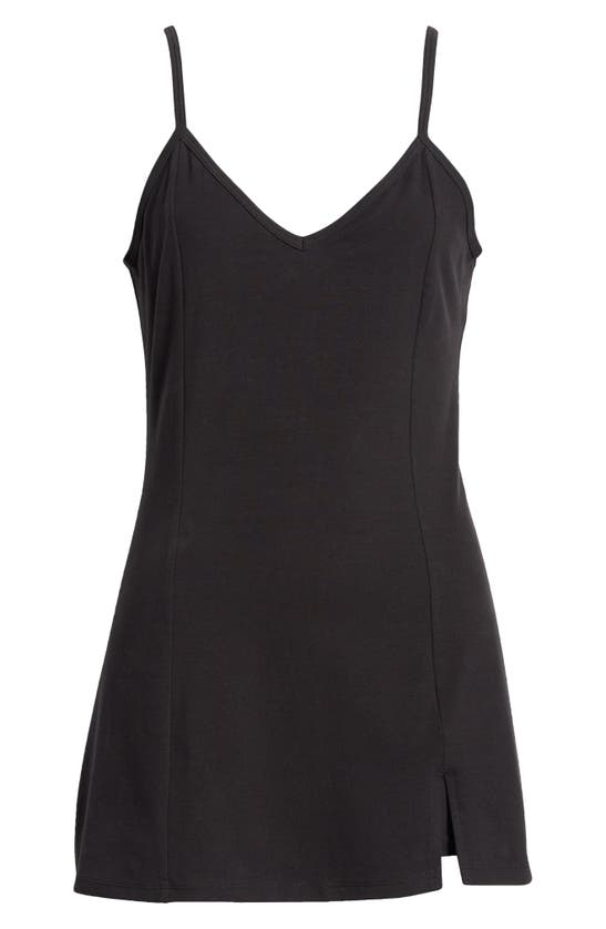 Bp. Sport Stretch Cotton Blend Minidress In Black Jet