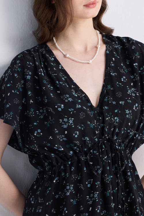 Reistor Gathered Knee-length Dress In Ditzy Wildflowers