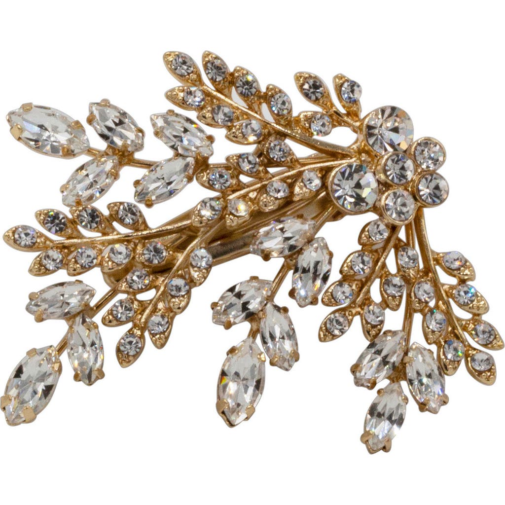 Brides And Hairpins Brides & Hairpins Nika Jeweled Hair Clip In Gold