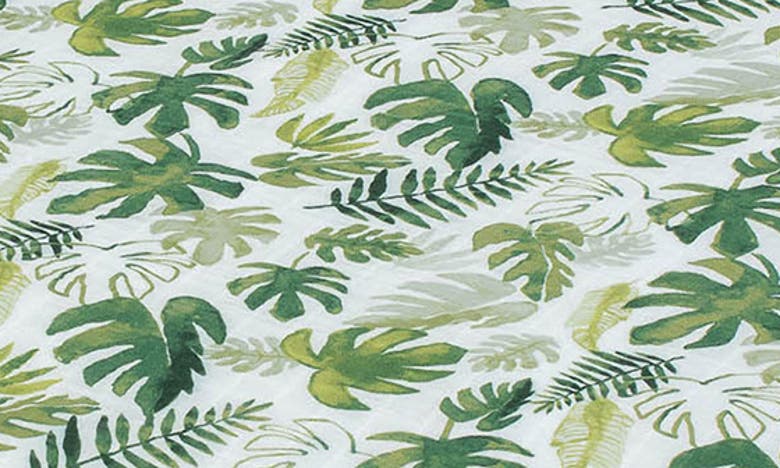 Little Unicorn Cotton Muslin Crib Sheet In Tropical Leaf