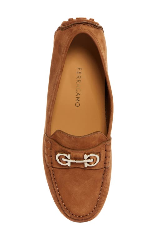 Shop Ferragamo Odilia Driving Loafer In Cuoio Nabuck