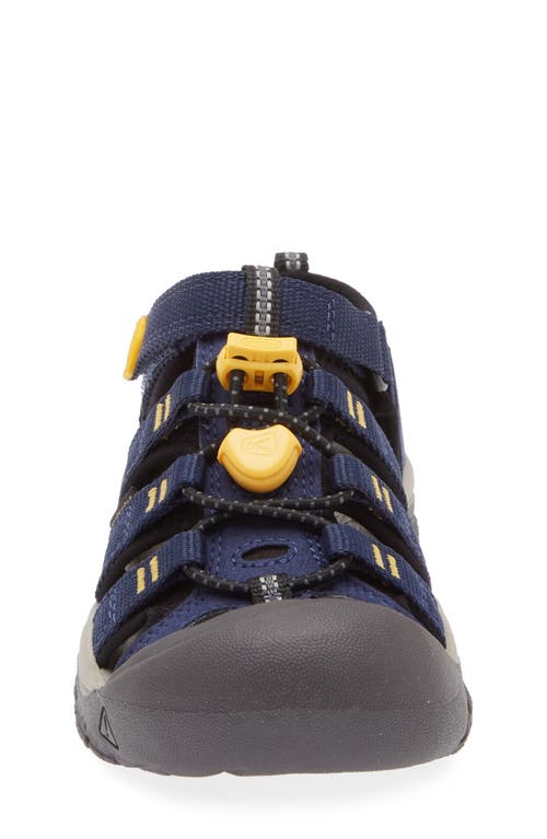 Keen Kids' Newport H2 Sandal In Naval Academy/ Yellow
