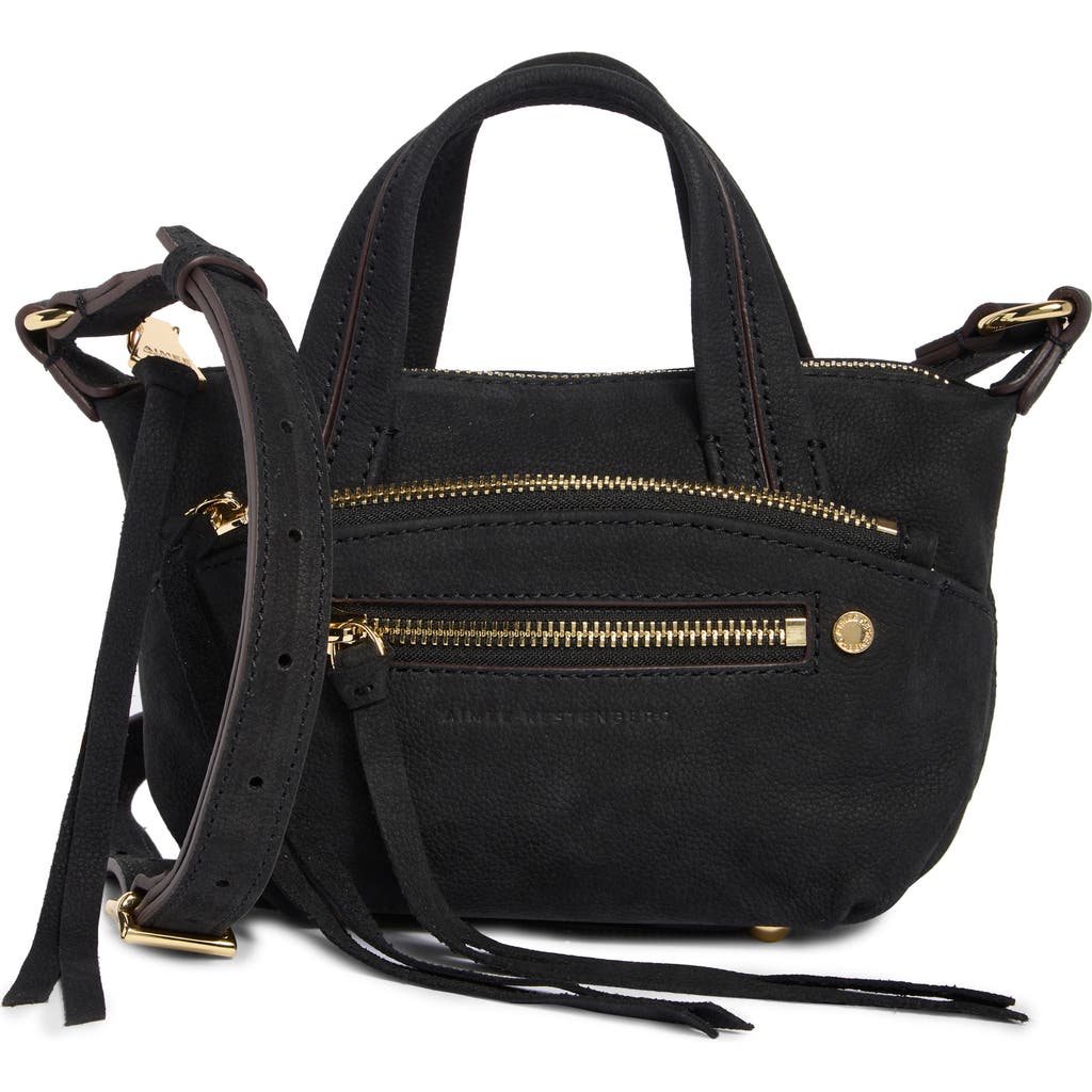 Aimee Kestenberg Blaze Leather Mini Satchel In Black Nubuck