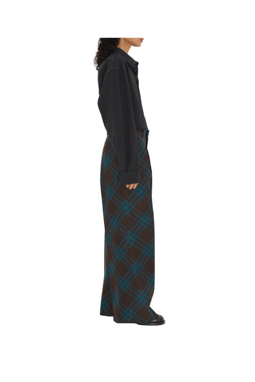 Shop Burberry Wool Tailored Trousers In Snug