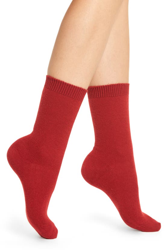 Falke City Soft Wool-blend Socks In Ruby
