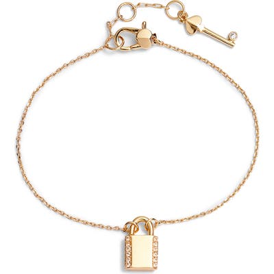 Kate Spade New York Pave Lock Mini Pendant Bracelet