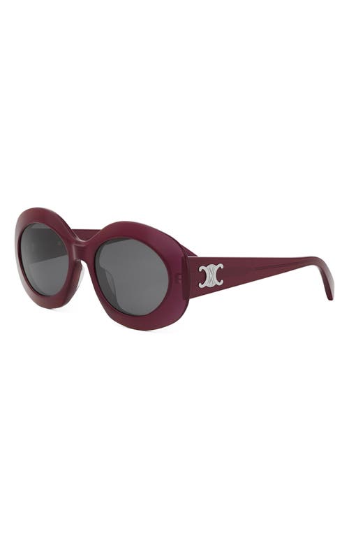 Celine Cl40292u 69a Sunglasses In Shiny Bordeaux/smoke