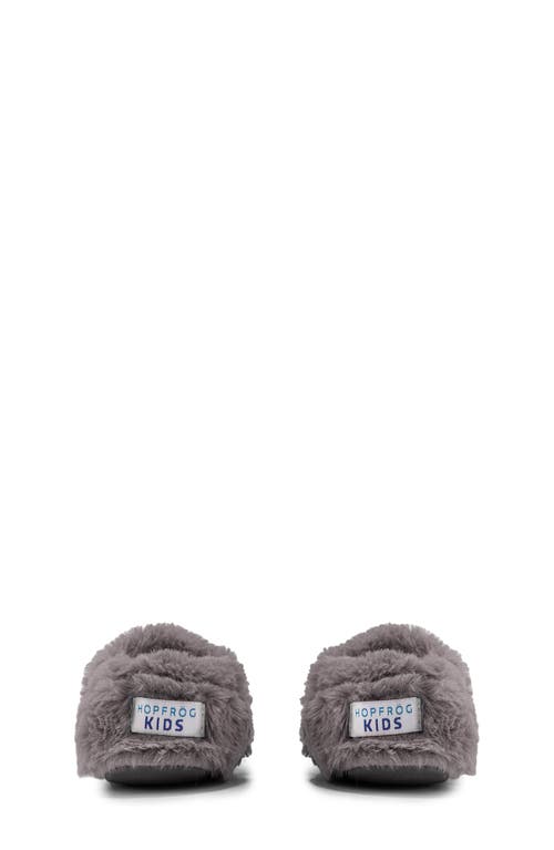 Hopfrög Kids Furry Furry Faux Fur Slipper In Gray