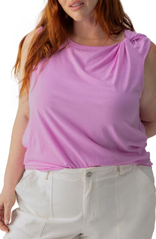 Sanctuary Sun's Out Twist Neck Organic Cotton Tank Top In Pink