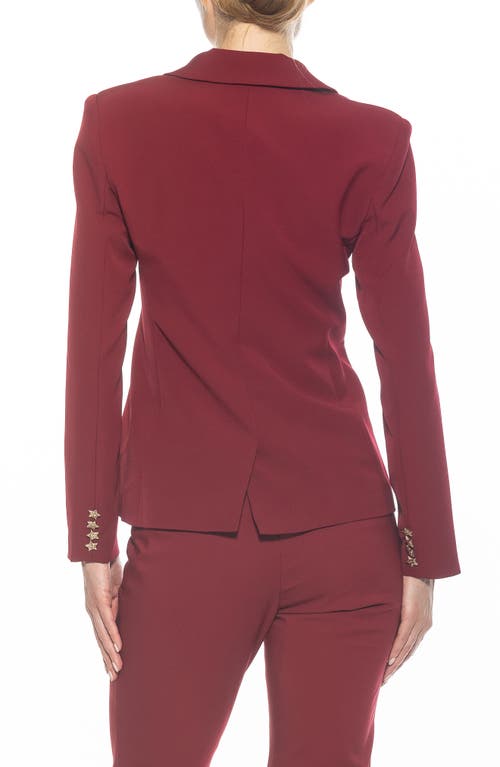 Alexia Admor Gwen Jacket Star Button Blazer In Red