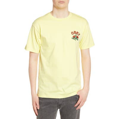 Obey Briar Graphic T-Shirt, Yellow