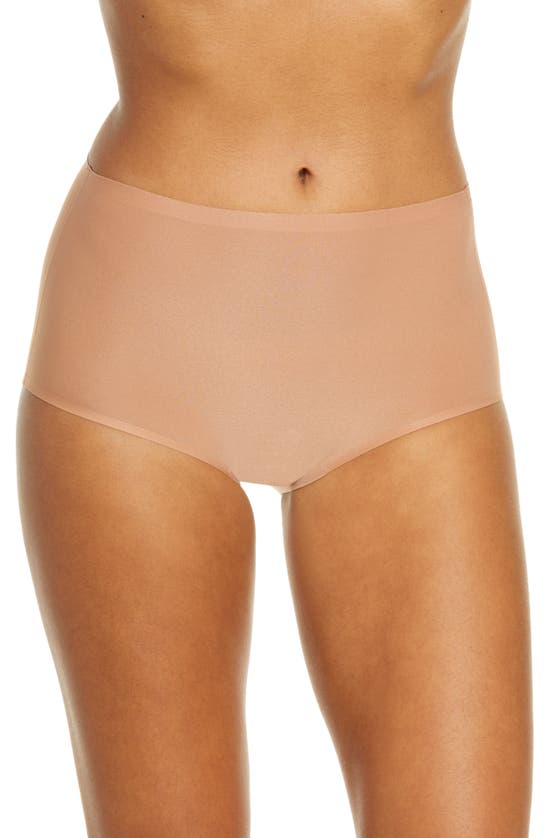 Chantelle Lingerie Soft Stretch High Waist Briefs In Mocha Mousse