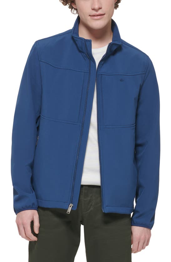 Shop Dockers ® Water Resistant Soft Shell Jacket In Ocean Blue