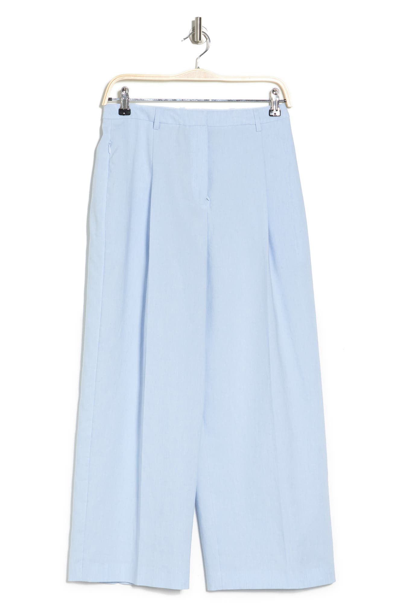 Elie Tahari Faye Wide Leg Linen Blend 