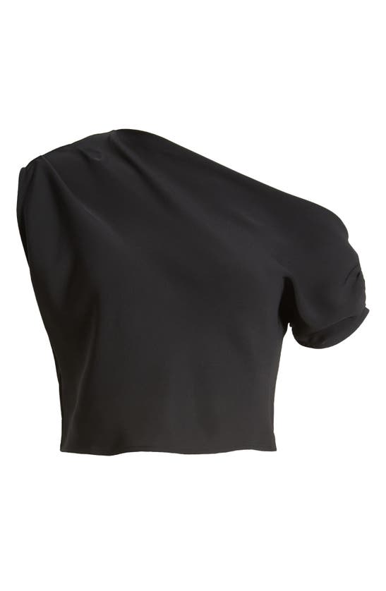 Shop Open Edit Asymmetric One-shoulder Top In Black