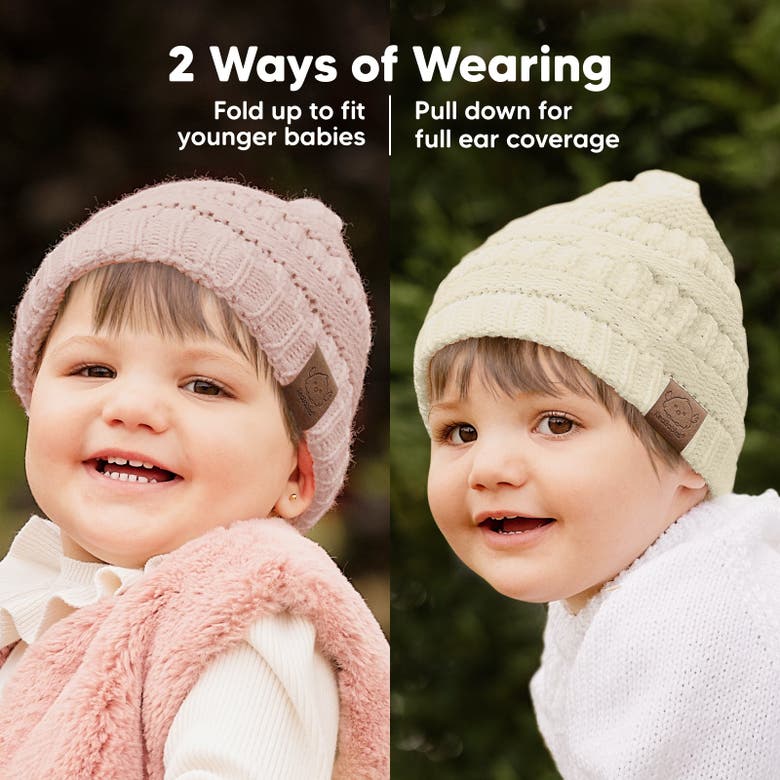 Shop Keababies 3-pack Warmzy Baby Beanies In Pale