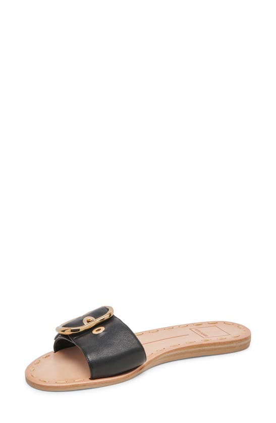 Shop Dolce Vita Danna Slide Sandal In Black Leather