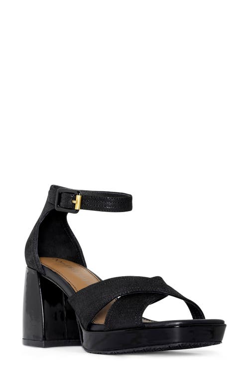 Donald Pliner Trista Ankle Strap Platform Sandal Black at Nordstrom,