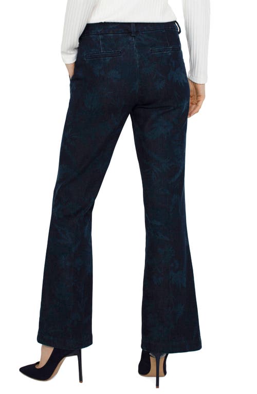 Liverpool Los Angeles Kelsey Shadow Floral Flare Knit Trousers In Shadow Floral