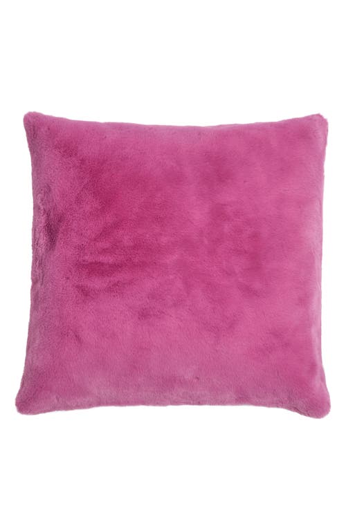 Apparis Tim Two-Tone Faux Fur Accent Pillow Cover in Sugar Pink/Blush