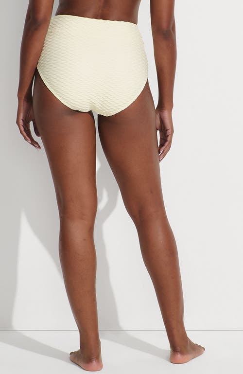 Shop Lands' End High Waisted Bikini Bottoms In Egret White