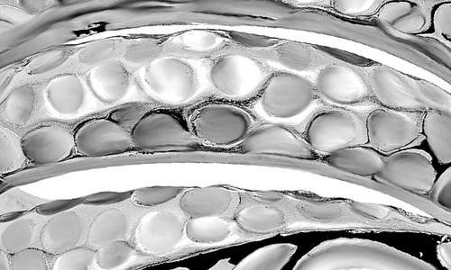Samuel B. Crossover Hammered Ring In Silver