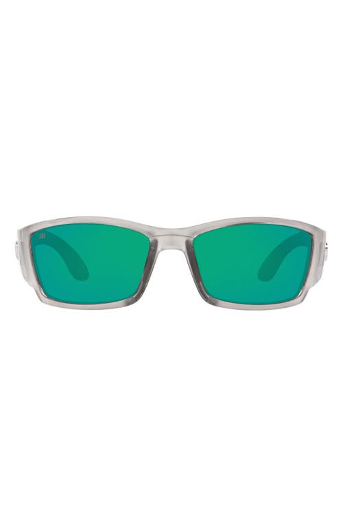 UPC 097963464727 product image for Costa Del Mar 61mm Polarized Wraparound Sunglasses in Green Silver at Nordstrom | upcitemdb.com