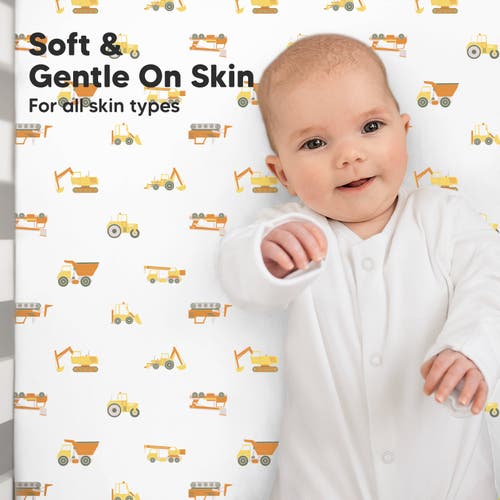 Keababies Soothe Fitted Crib Sheet In Construction