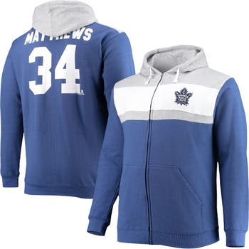 47 Men's '47 Auston Matthews Blue Toronto Maple Leafs Player Name & Number  Lacer Pullover Hoodie