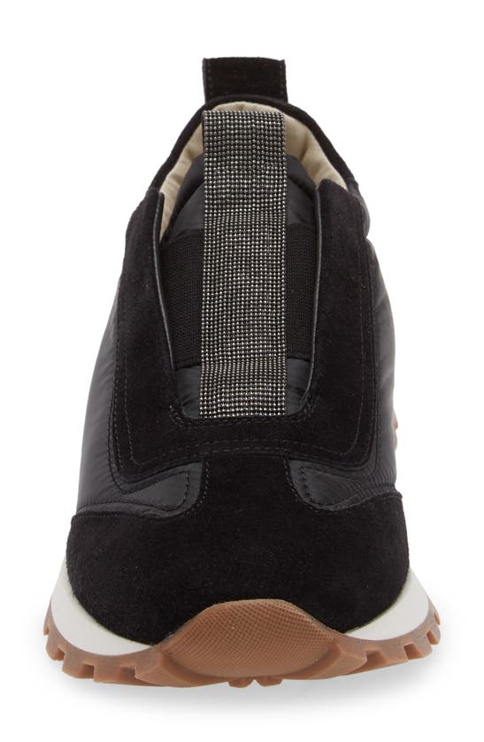 Shop Brunello Cucinelli Monili Trim Runner Sneaker In Black