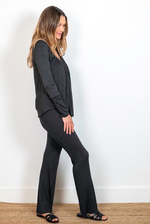 Jjwinks Happy Hour Flare Lounge & Sleep Pants In Charcoal