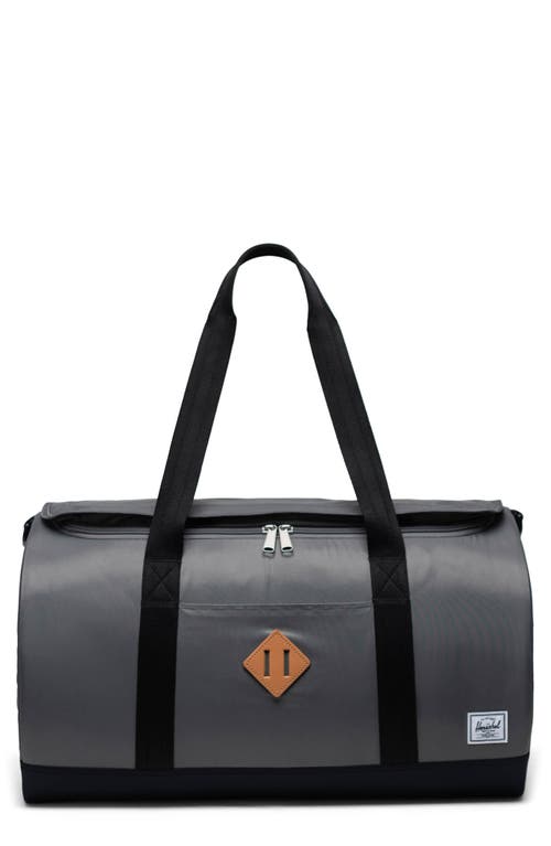 Herschel Supply Co. Heritage Recycled Nylon Duffle Bag in Gargoyle/Black at Nordstrom