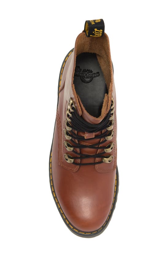 Dr. Martens Leona Combat Boot In Saddle Tan Farrier
