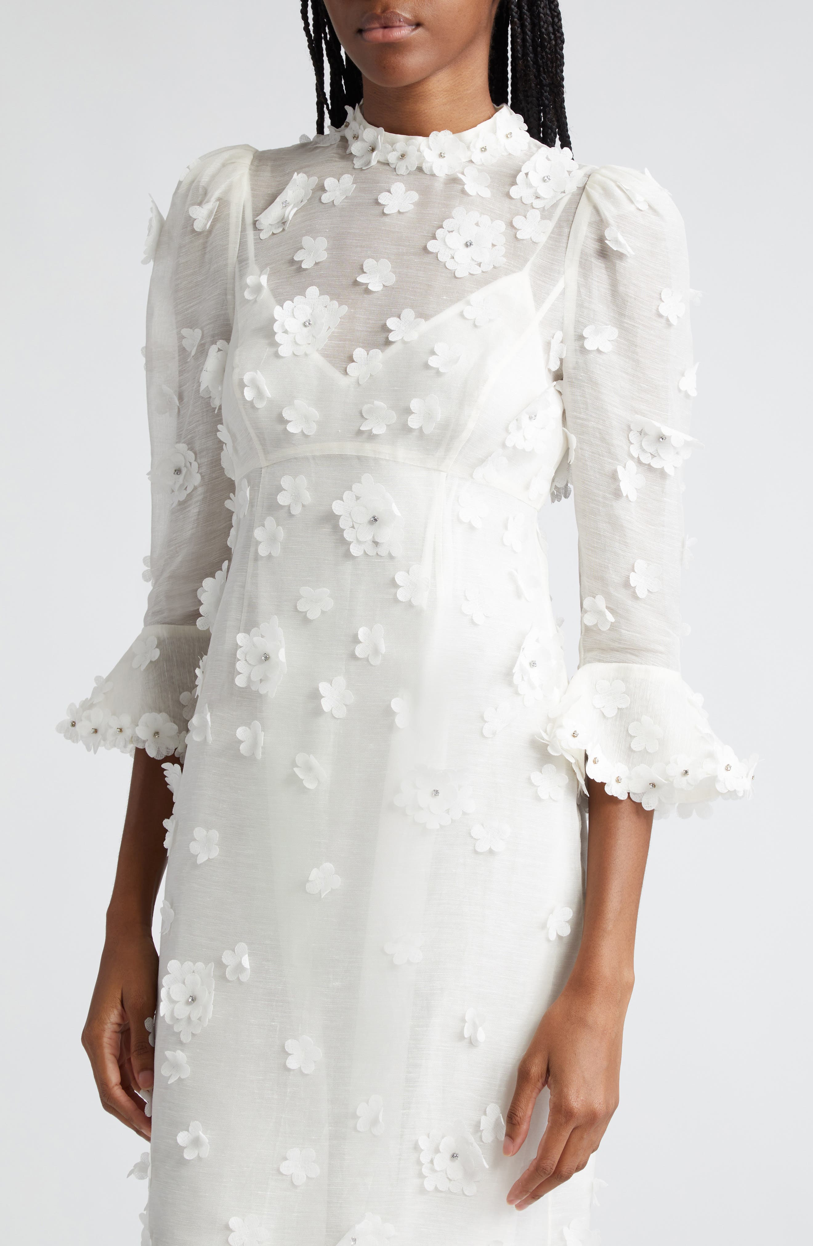 nsr sleeveless lace midi dress Miss Circle Women Idra Lace Trim Sleeveless Crochet Midi Trailing Dress