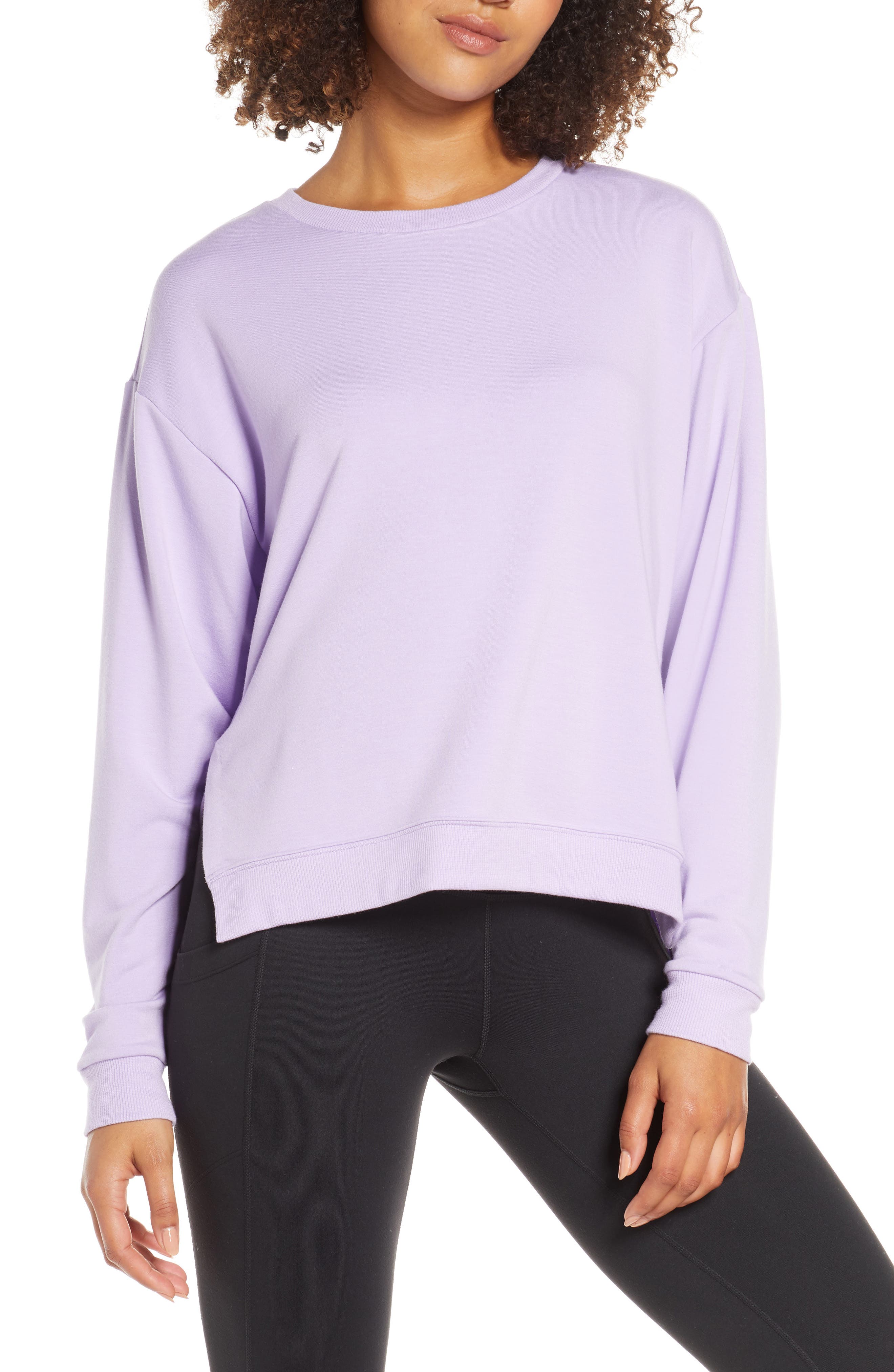 split hem sweatshirt